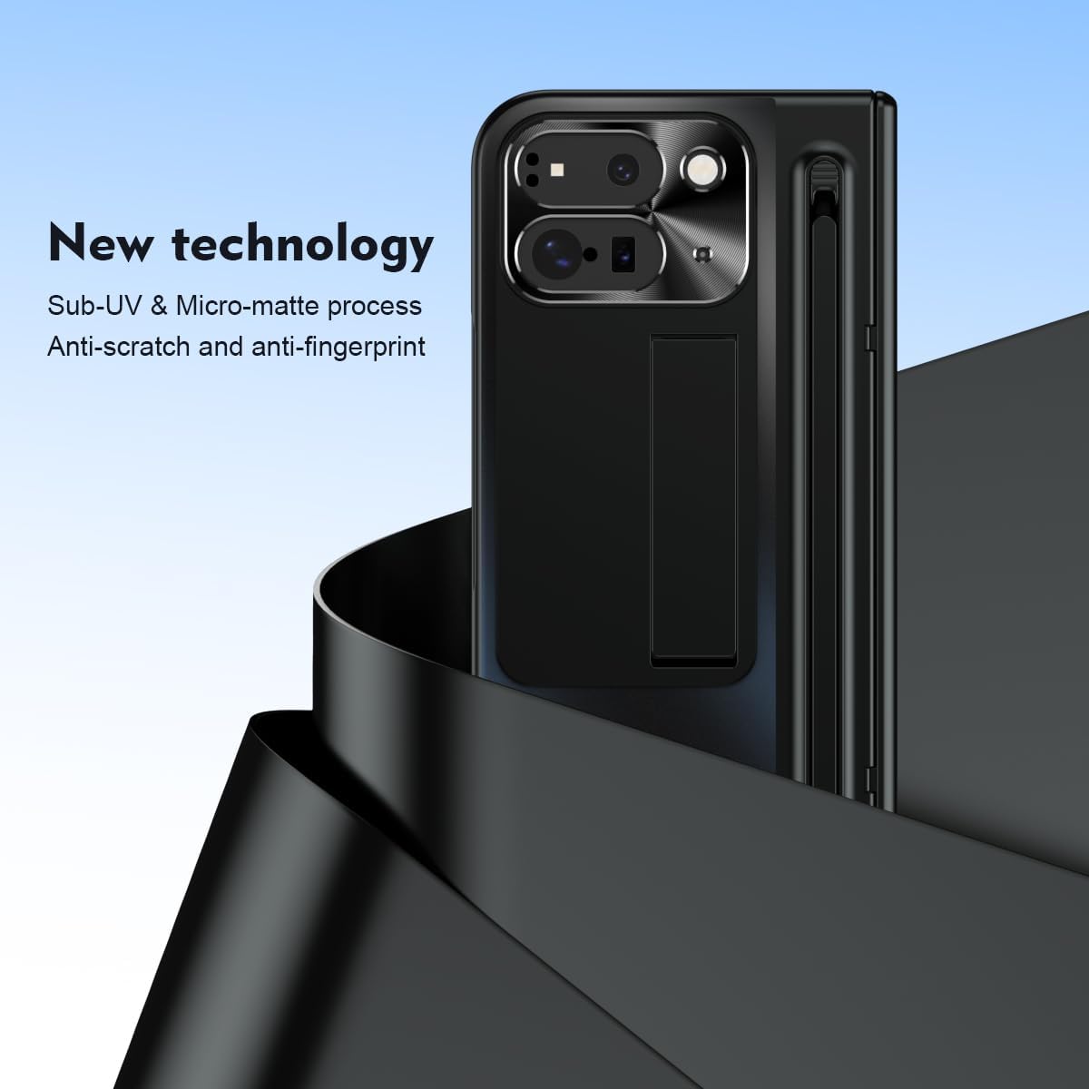 Fold Case with Kickstand & Built-in Stylus