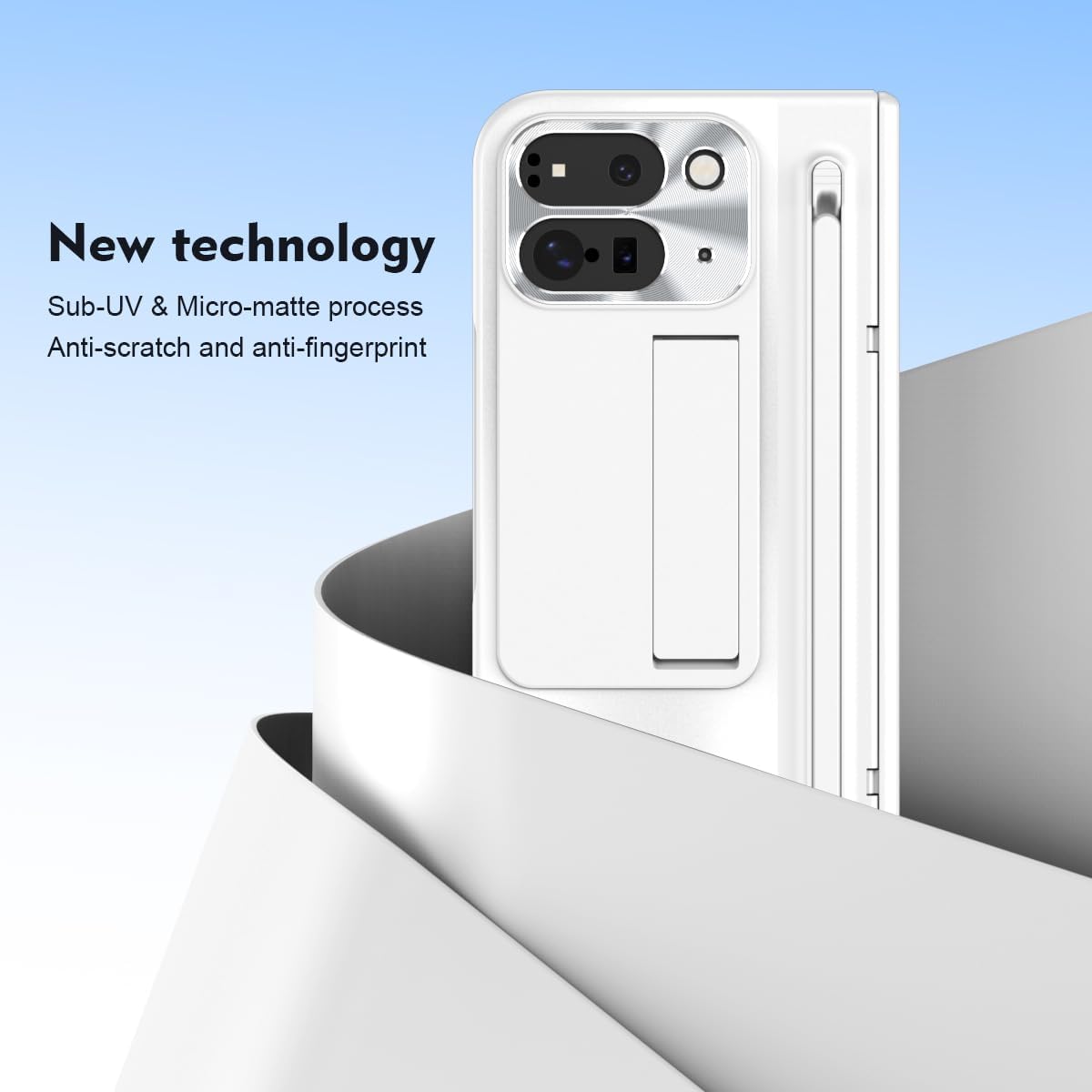 Fold Case with Kickstand & Built-in Stylus