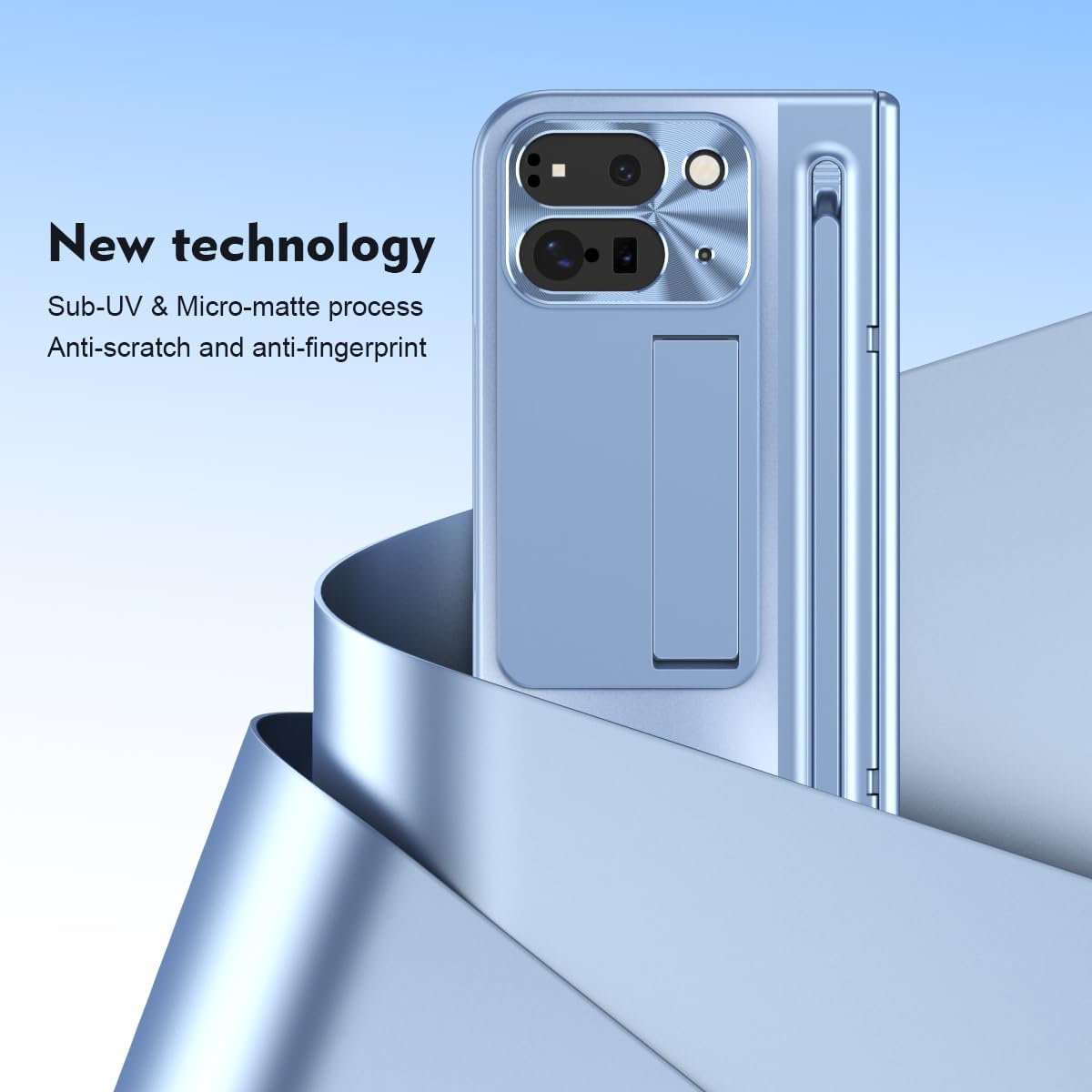 Fold Case with Kickstand & Built-in Stylus