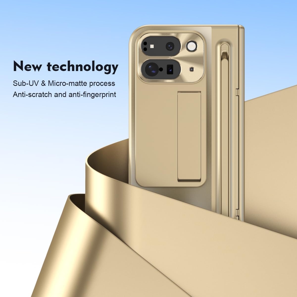 Fold Case with Kickstand & Built-in Stylus