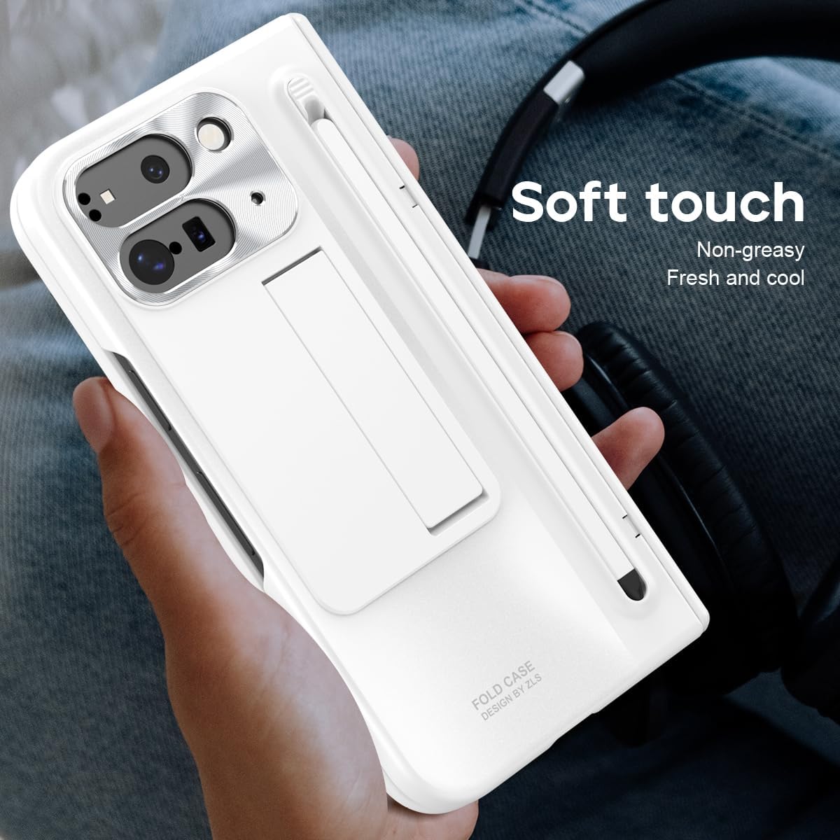 Fold Case with Kickstand & Built-in Stylus