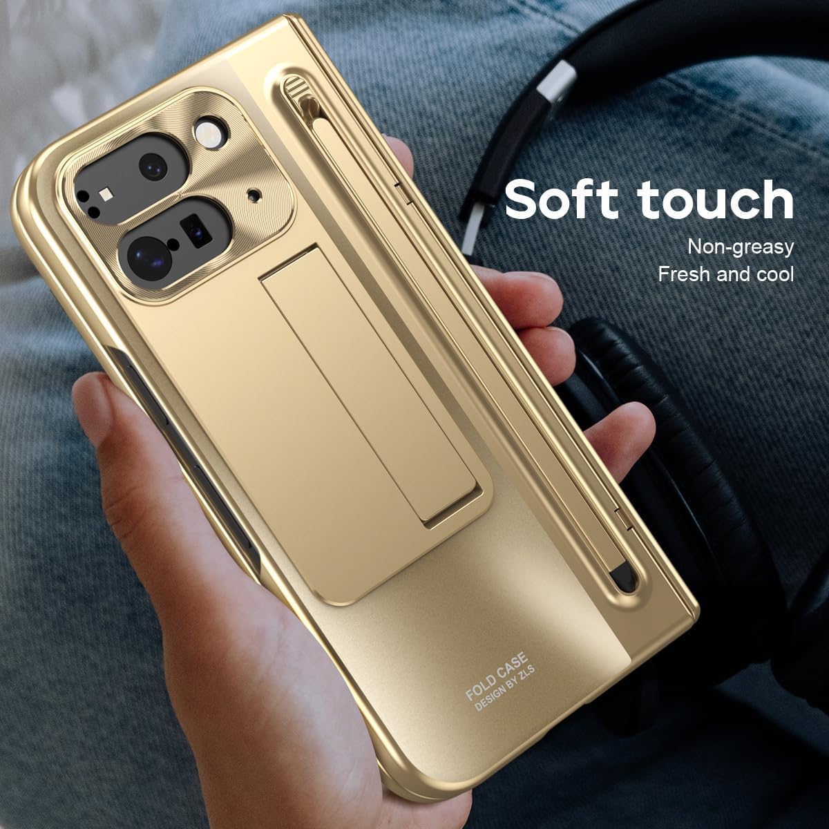 Fold Case with Kickstand & Built-in Stylus