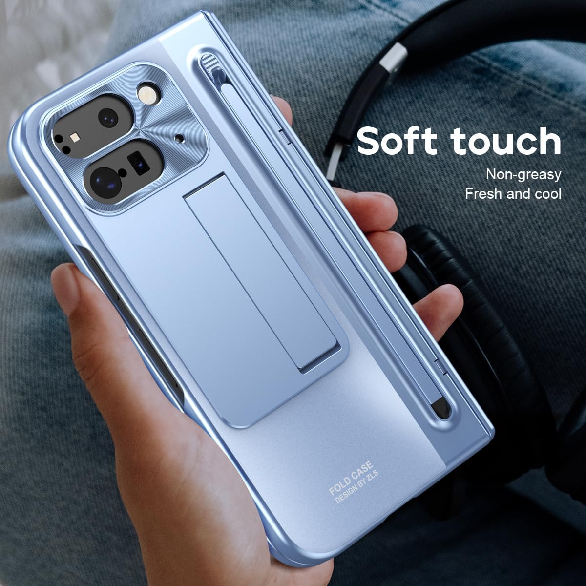 Fold Case with Kickstand & Built-in Stylus