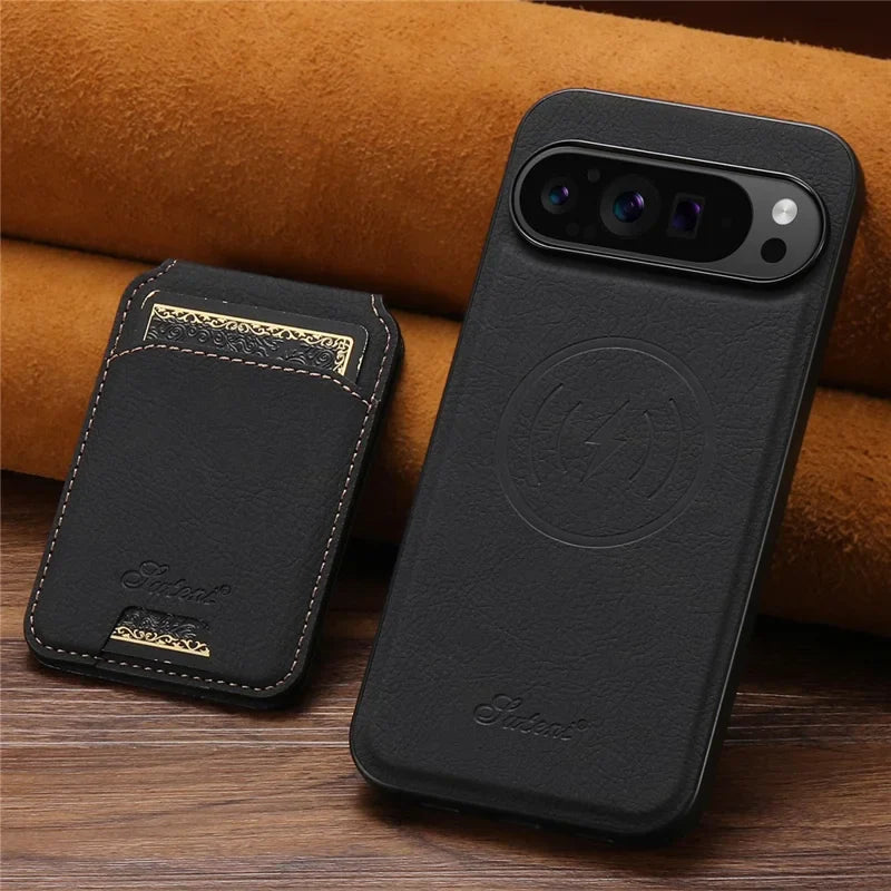 MagSafe Wireless Charging Wallet Leather Case