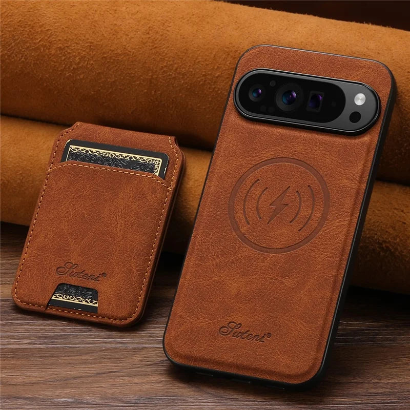 MagSafe Wireless Charging Wallet Leather Case