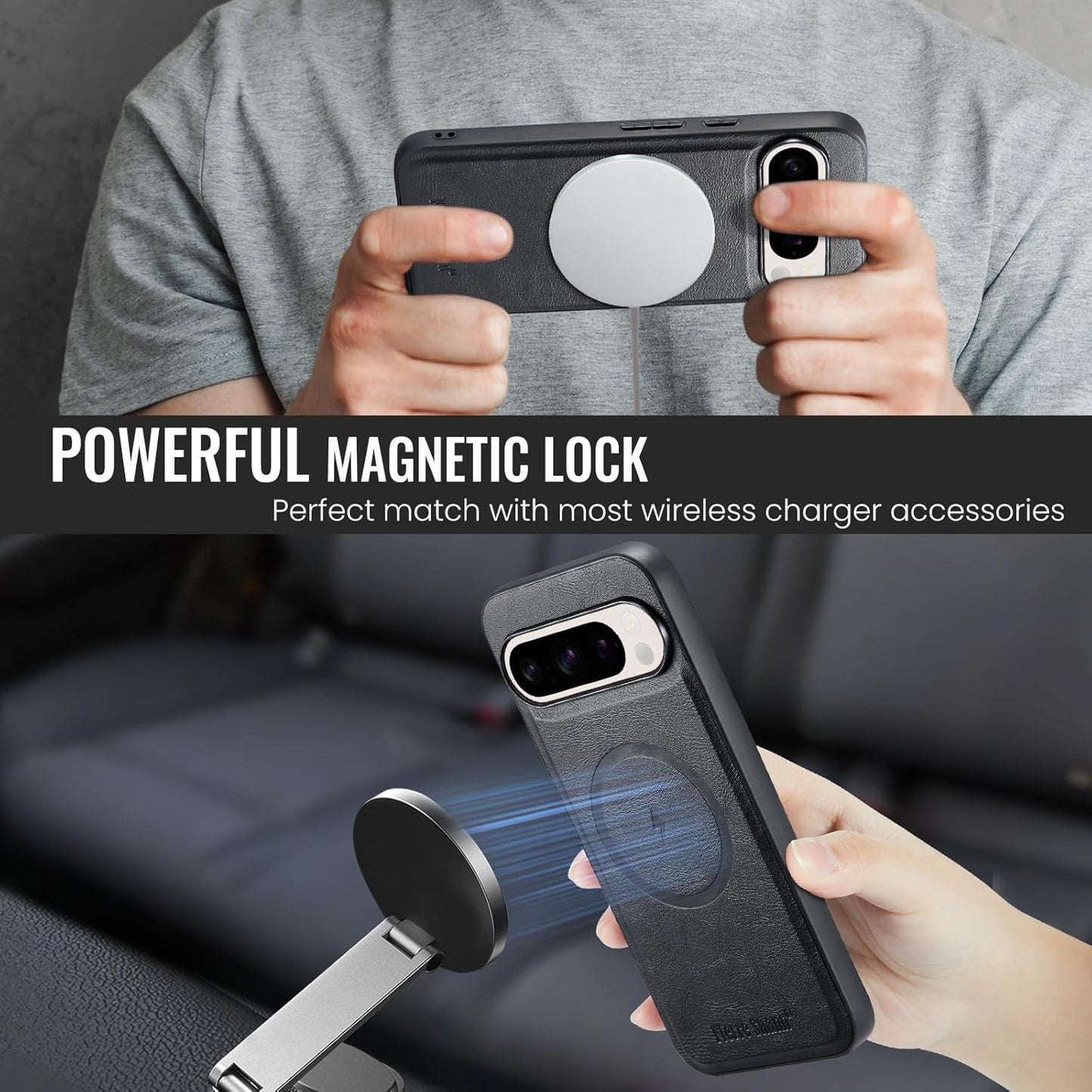 Magnetic Wallet Case with Stand & Card Slots