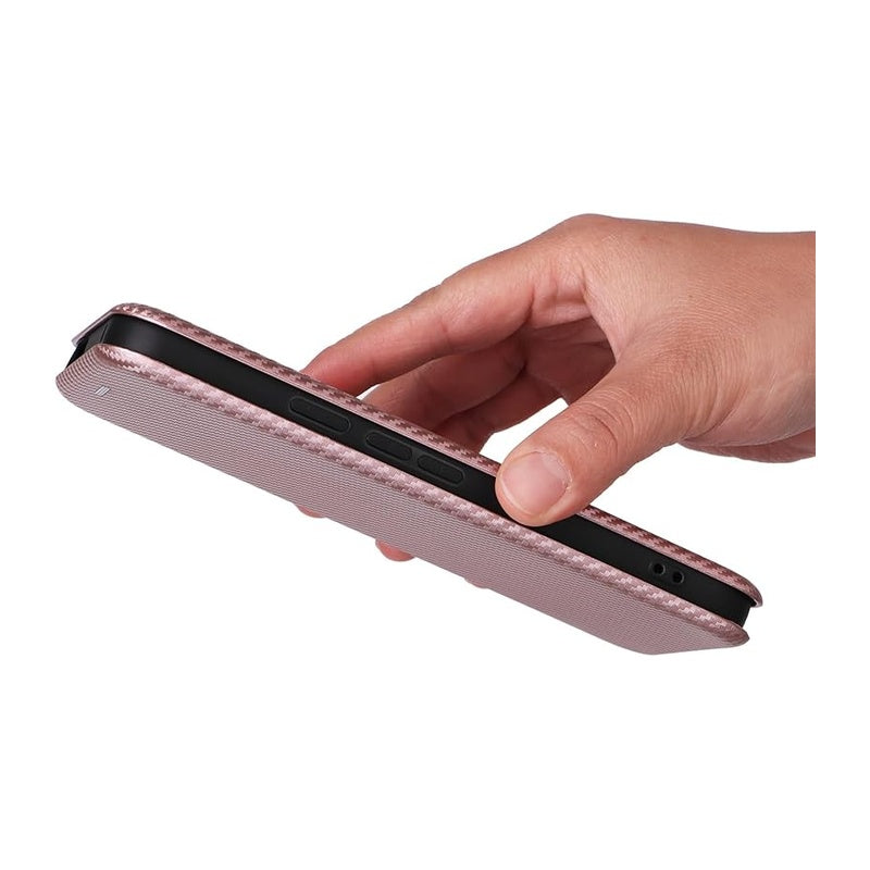 Slim Carbon Fiber Flip Wallet Case Cover