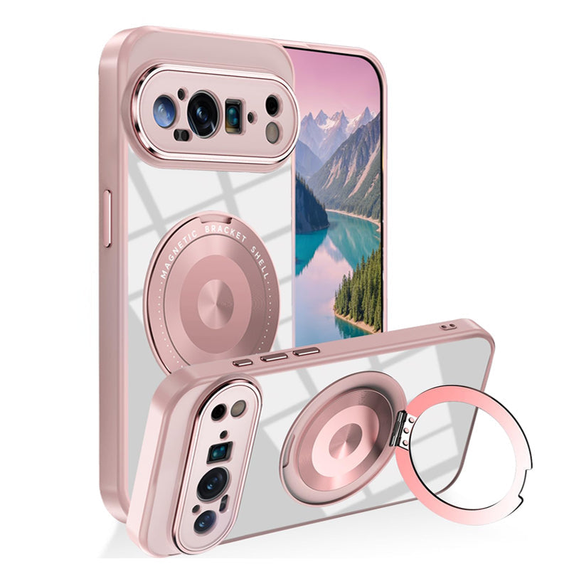 Google Pixel 8 Transparent Magnetic Ring Stand Case