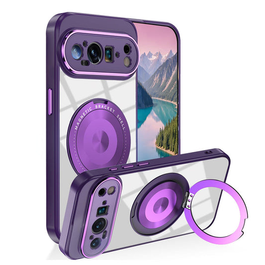 Google Pixel 10 Pro Transparent Magnetic Ring Stand Case