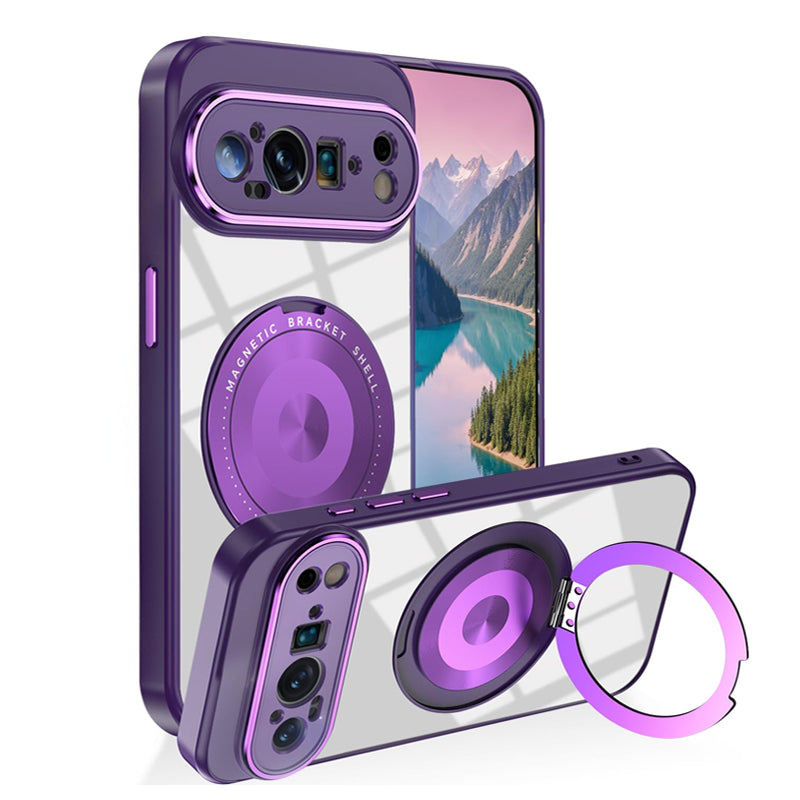 Transparent Magnetic Ring Stand Case