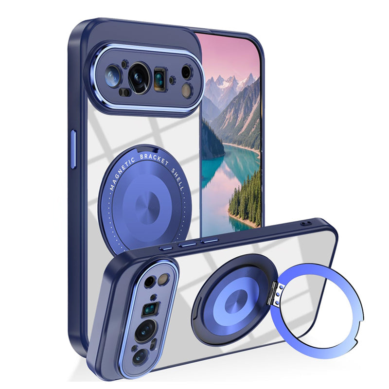 Google Pixel 8 Transparent Magnetic Ring Stand Case