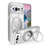 Google Pixel 9a Transparent Magnetic Ring Stand Case
