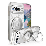 Google Pixel 9a Transparent Magnetic Ring Stand Case