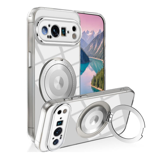 Google Pixel 8a Transparent Magnetic Ring Stand Case