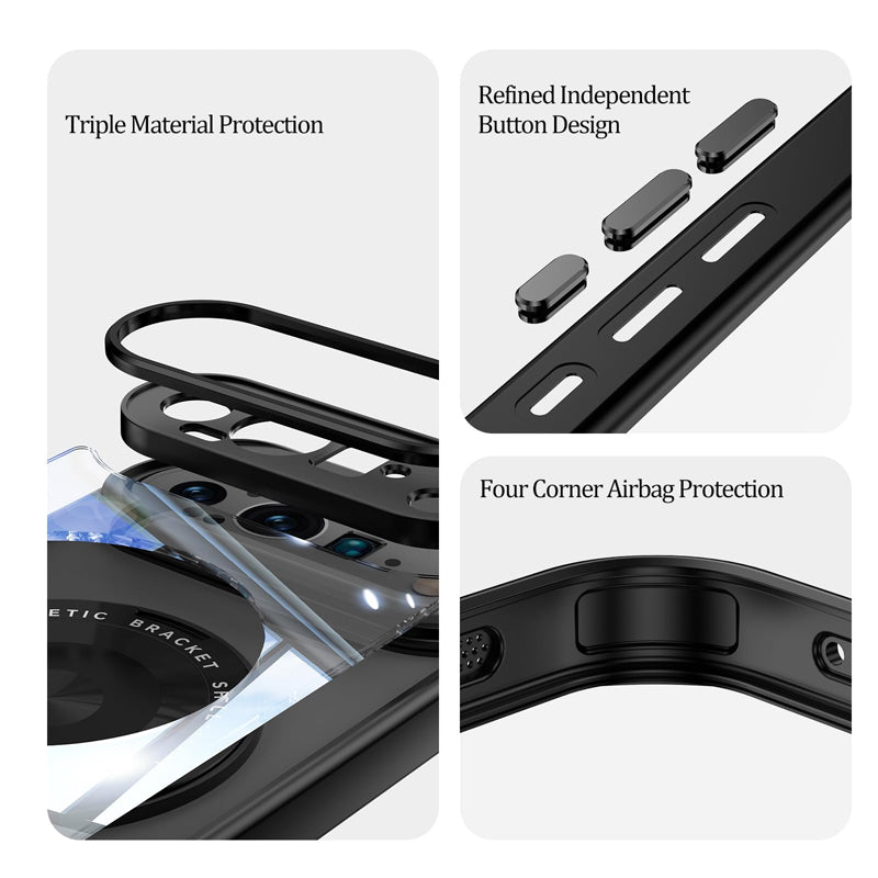 Transparent Magnetic Ring Stand Case