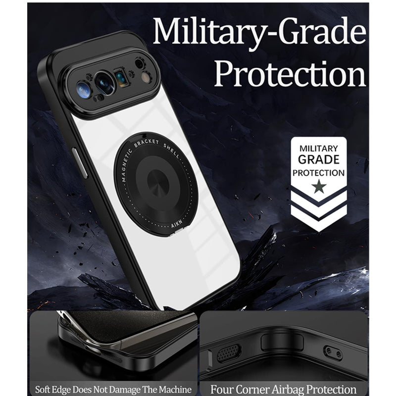 Transparent Magnetic Ring Stand Case