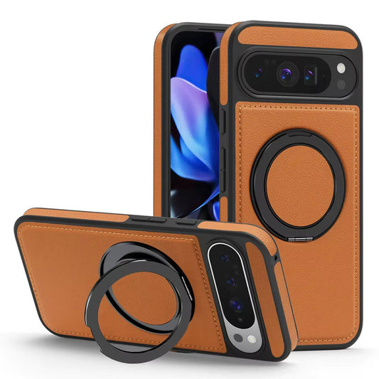 Leather Ring Case with 360° Stand