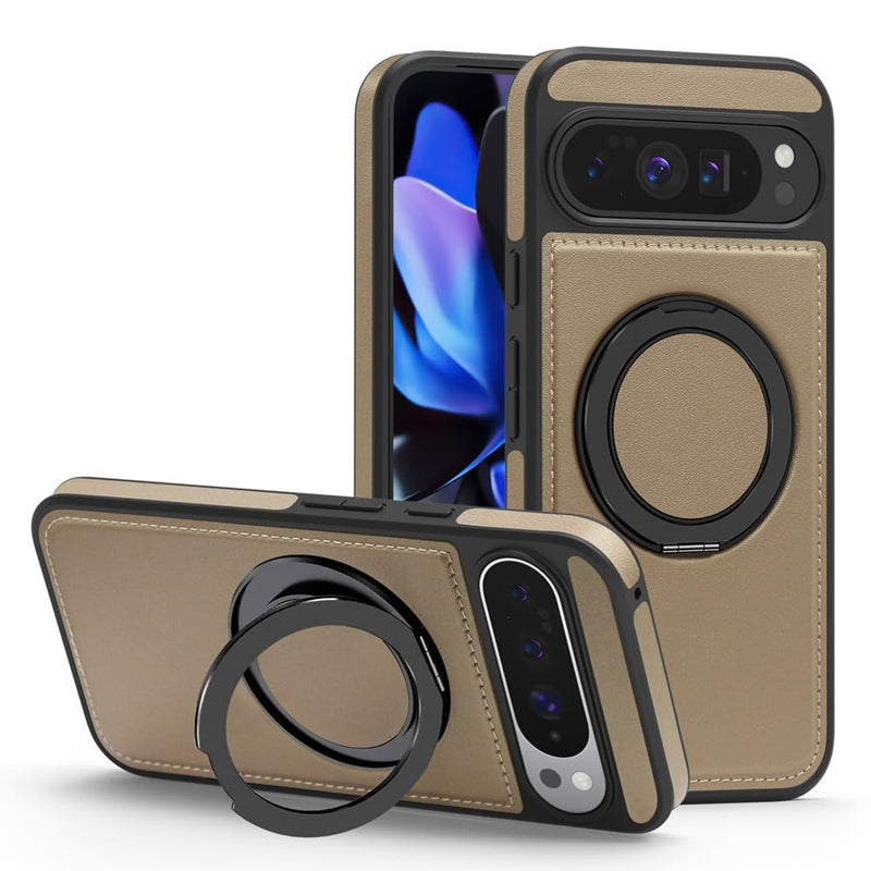 Google Pixel 8a Leather Ring Case with 360° Stand