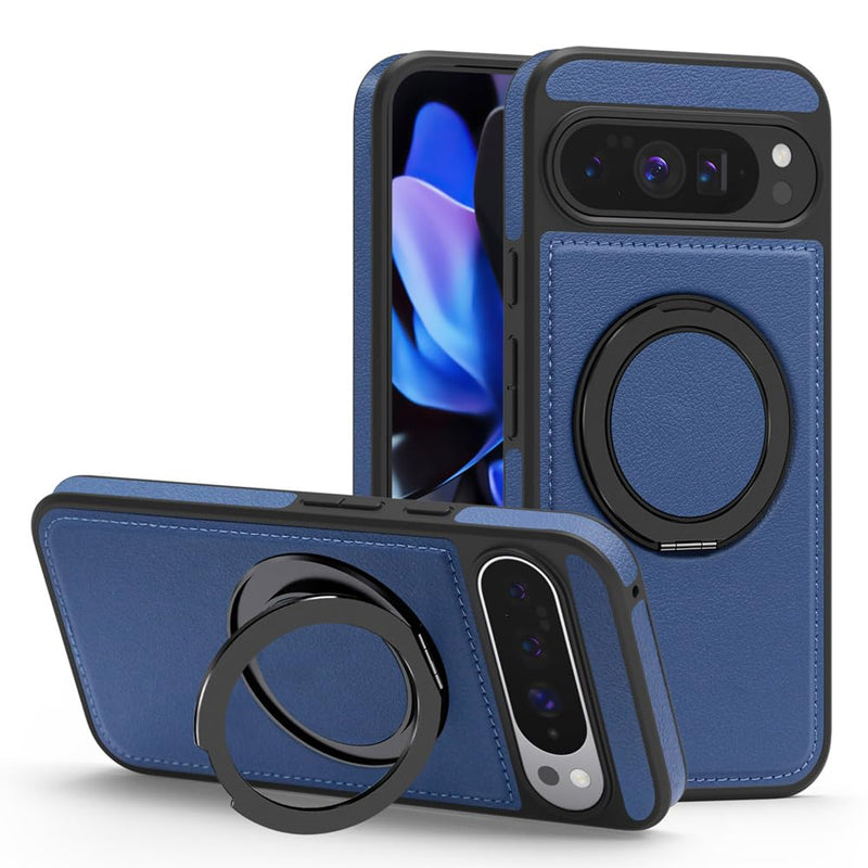 Google Pixel 8 Leather Ring Case with 360° Stand