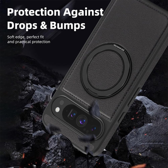 Leather Ring Case with 360° Stand