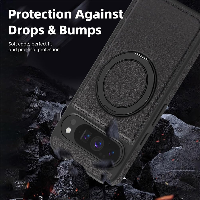 Leather Ring Case with 360° Stand