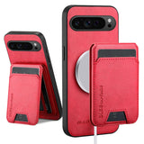 Google Pixel 10 MagSafe Wallet Stand 2-in-1 Leather Case
