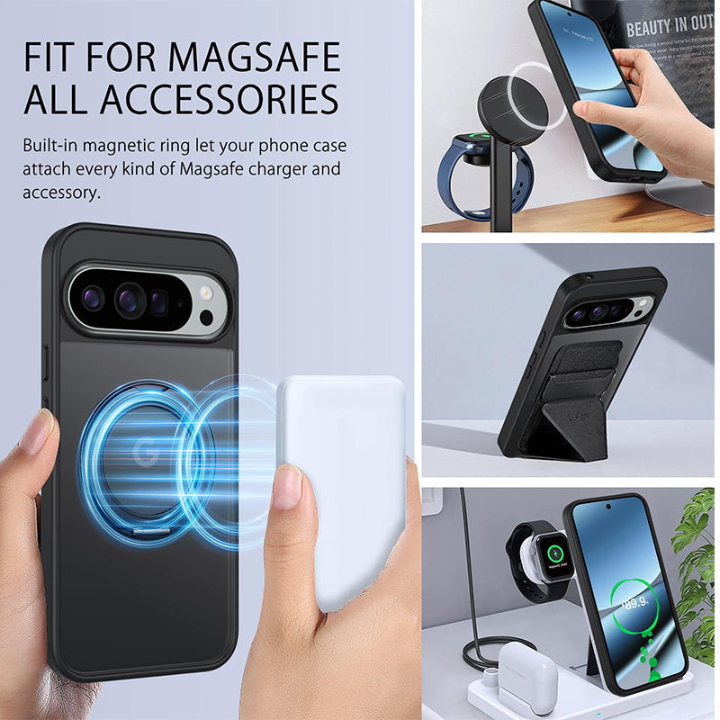 Google Pixel 10 Pro XL Full Protection MagSafe Ring Stand Case