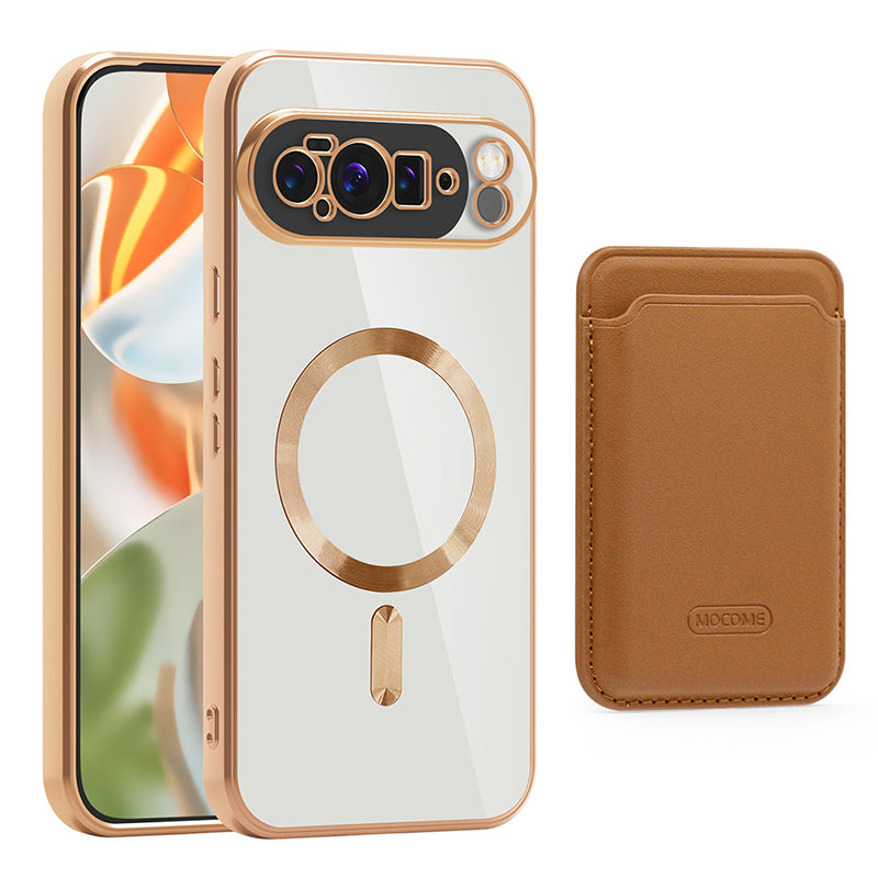 Google Pixel 10 Pro XL MagSafe Clear Case with Magnetic Wallet
