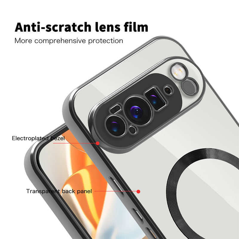 Google Pixel 10 Pro XL MagSafe Clear Case with Magnetic Wallet