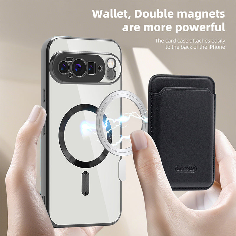 Google Pixel 10 Pro XL MagSafe Clear Case with Magnetic Wallet
