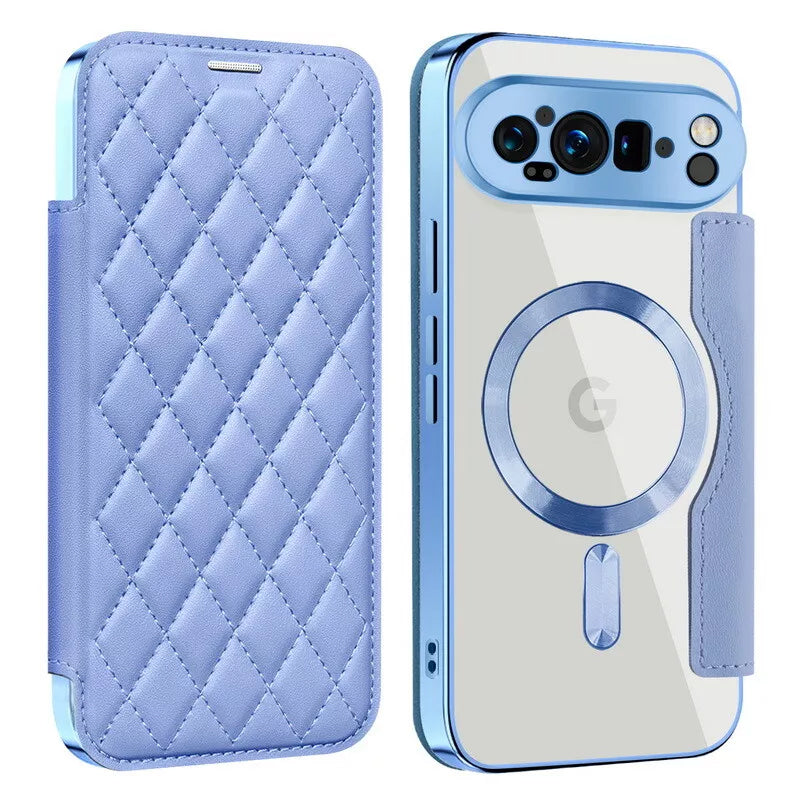 Google Pixel 9 Pro XL Elegant Leather Wallet Case with MagSafe