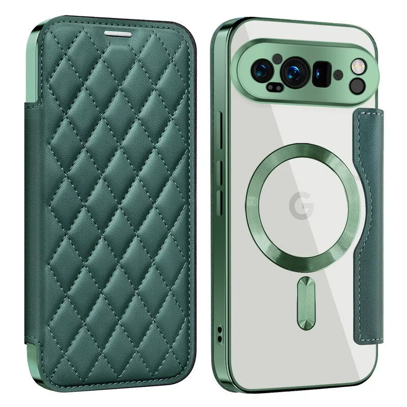 Google Pixel 9 Pro XL Elegant Leather Wallet Case with MagSafe