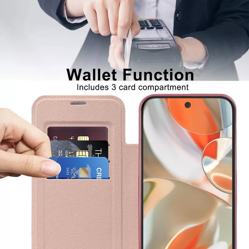 Elegant Leather Wallet Case with MagSafe