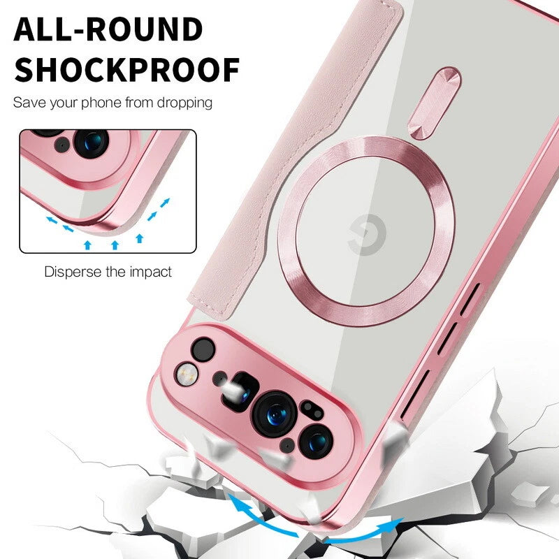 Elegant Leather Wallet Case with MagSafe