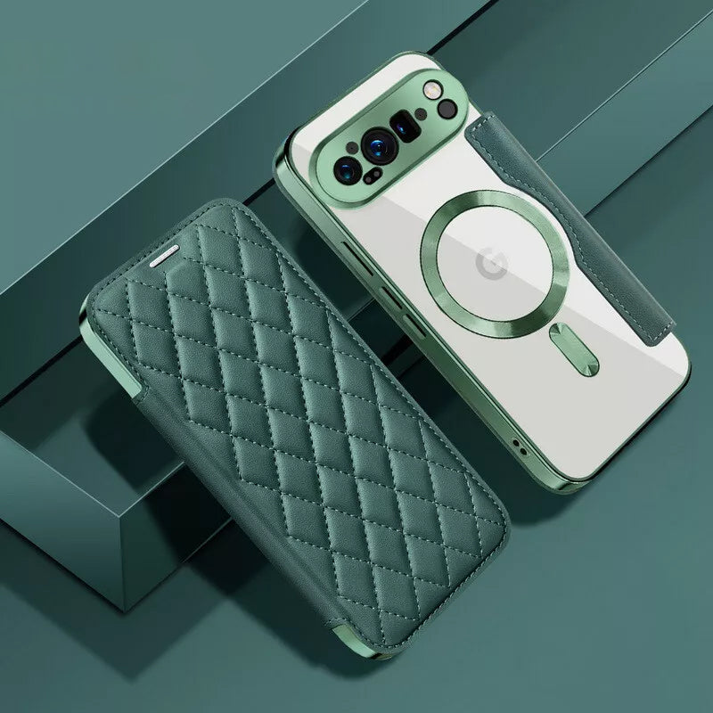 Google Pixel 10 Elegant Leather Wallet Case with MagSafe