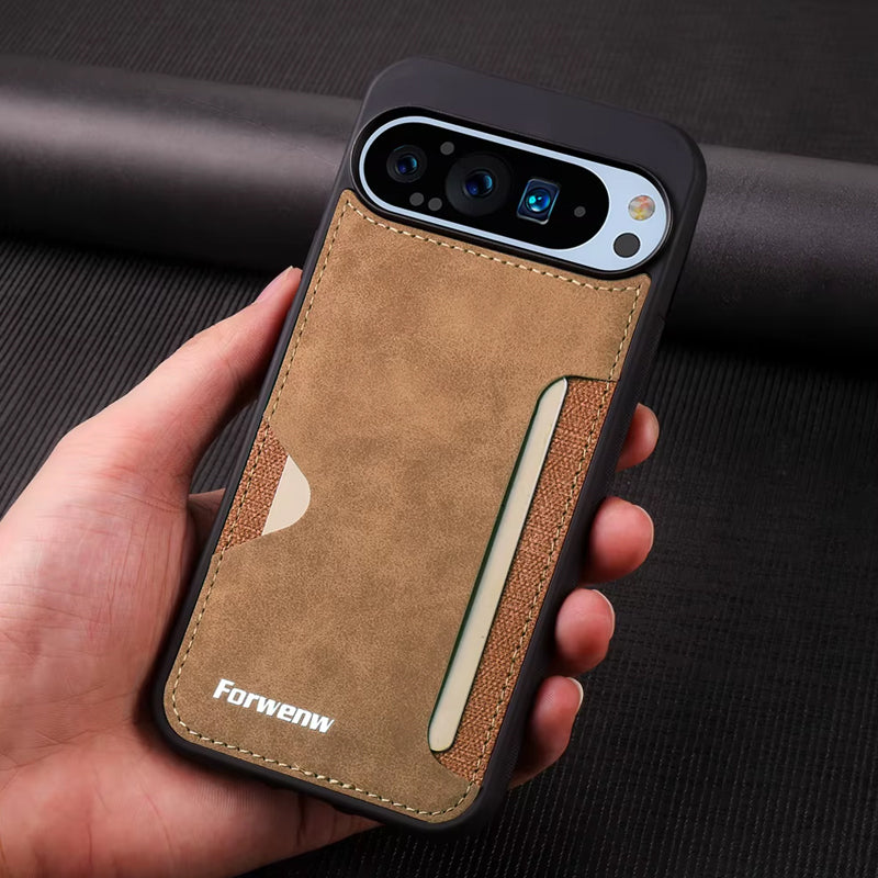 Google Pixel 10 Pro XL Card Slot Leather Case Premium Protection