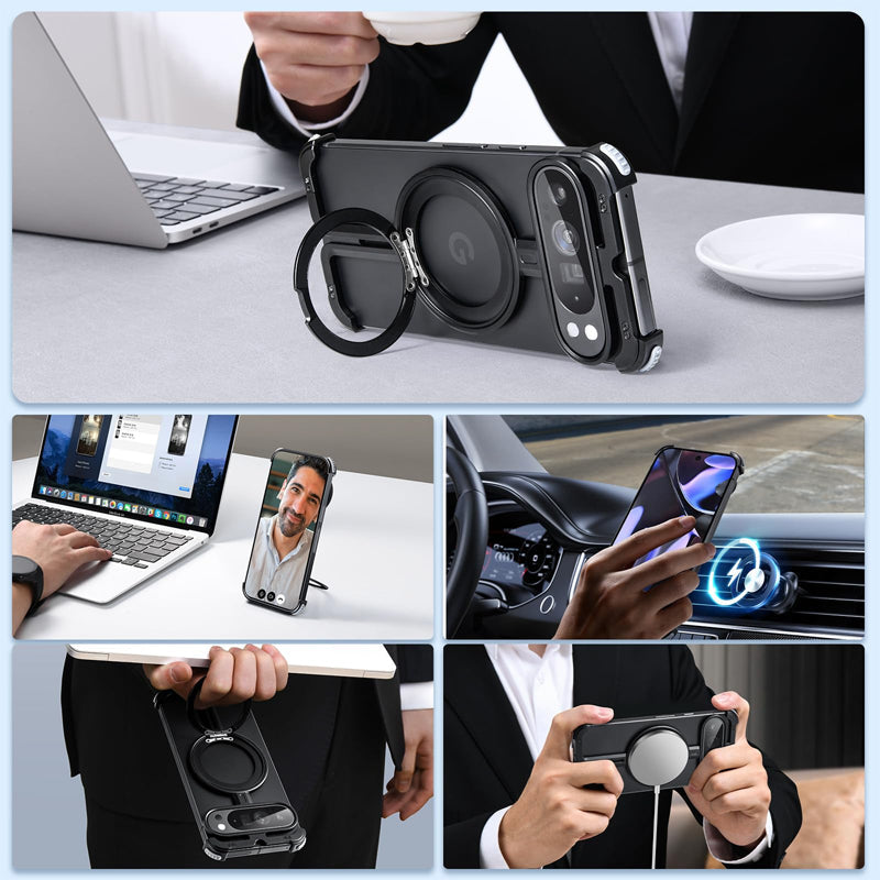 Google Pixel 9 Pro Frameless Magnetic Kickstand Case