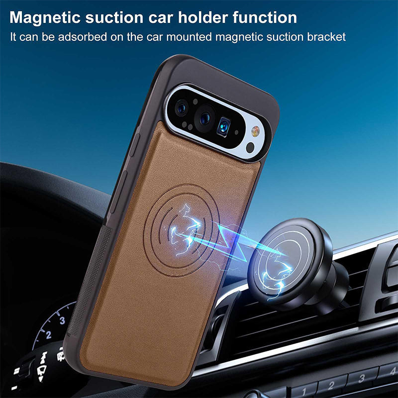 Google Pixel 9 Pro XL Leather Case Detachable Magnetic Wallet
