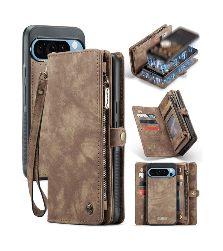 Google Pixel 9 Pro XL Detachable Leather Wallet Phone Case