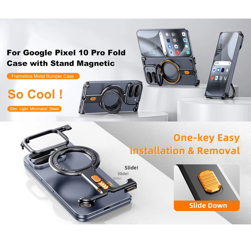 Frameless Metal Ring Stand Case