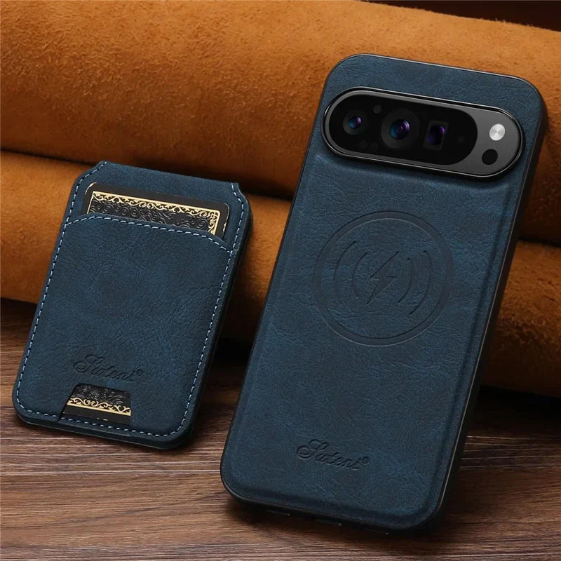 Google Pixel 9 MagSafe Wireless Charging Wallet Leather Case