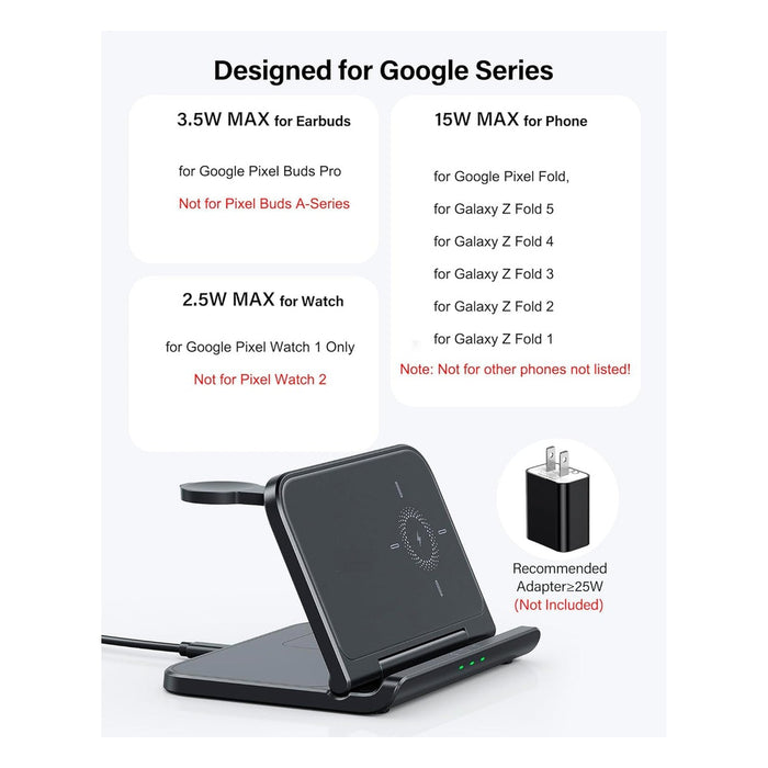 3-in-1 Fast Wireless Charger