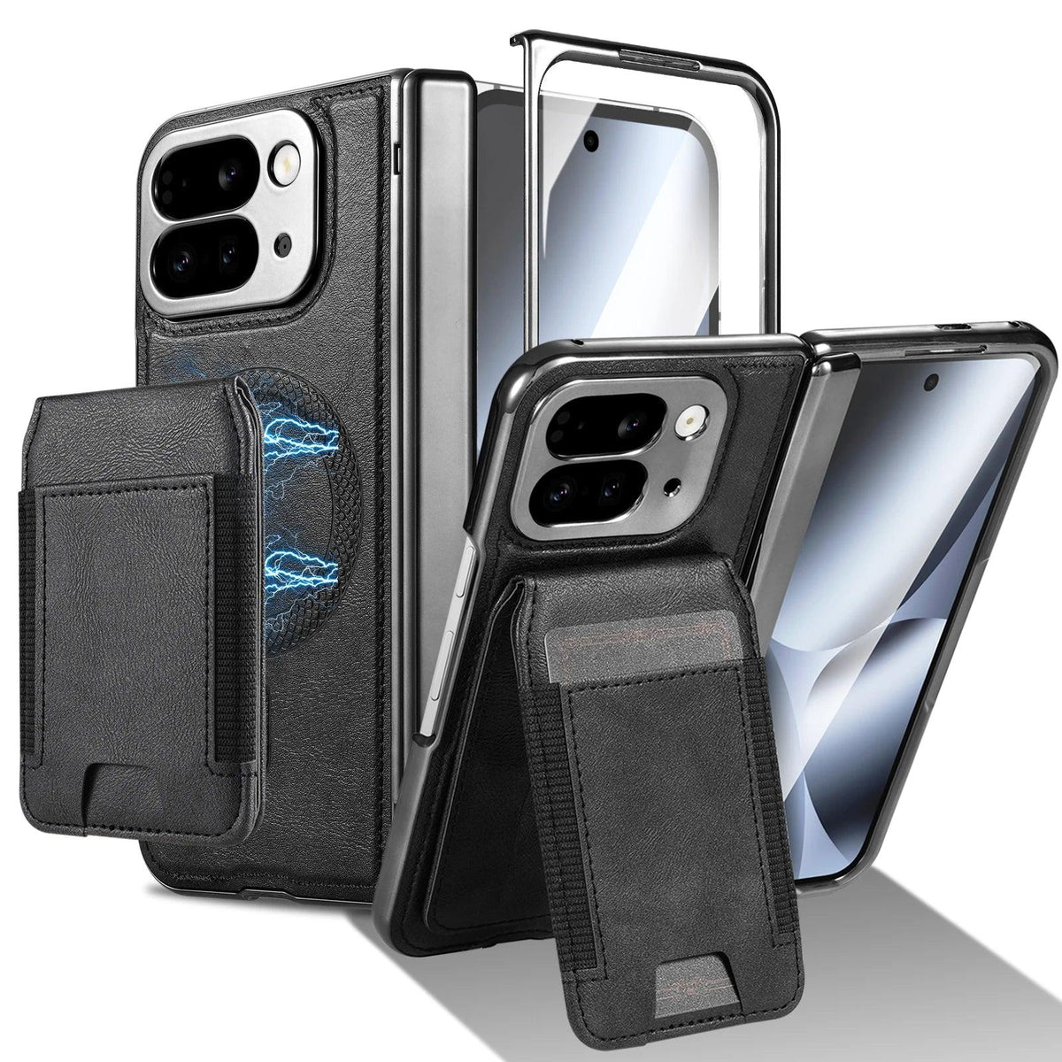 Google Pixel 10 Pro Fold Leather Wallet Stand Case