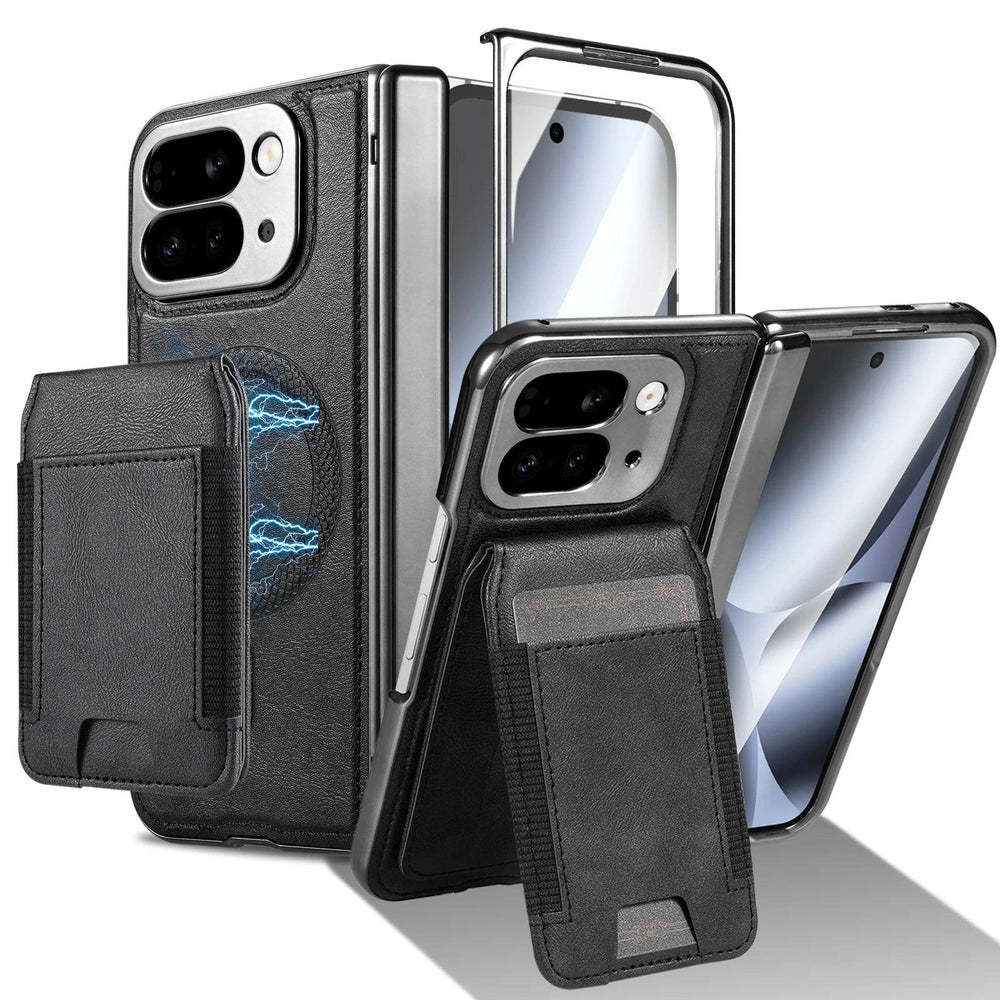 Google Pixel 10 Pro Fold Leather Wallet Stand Case