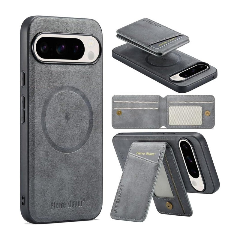 Google Pixel 9 Magnetic Wallet Case with Stand & Card Slots