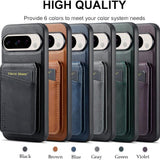 Google Pixel 9 Pro Magnetic Wallet Case with Stand & Card Slots