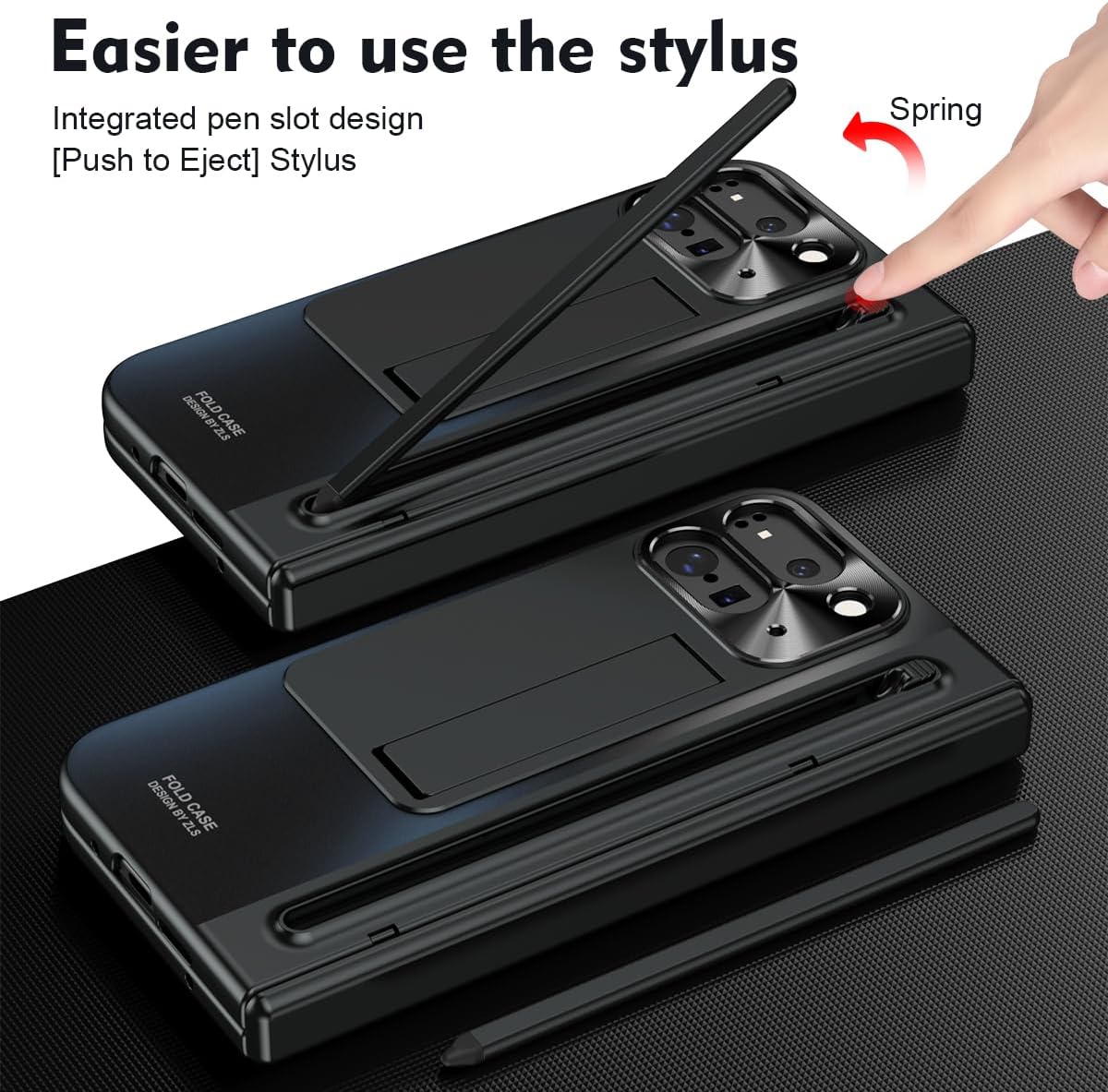 Google Pixel 11 Pro Fold Fold Case with Kickstand & Built-in Stylus