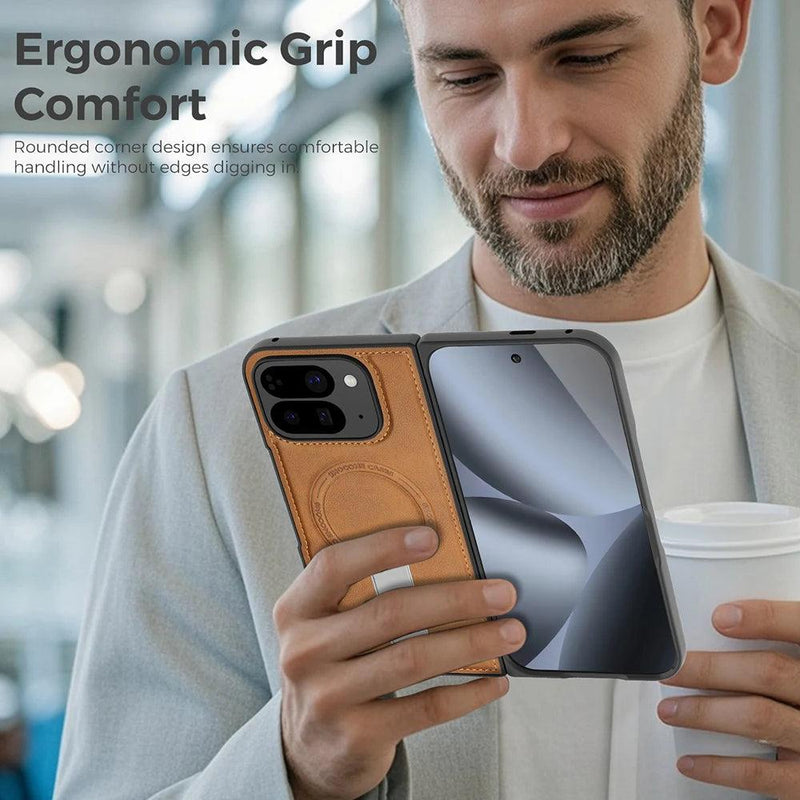 Magnetic Leather Stand Case