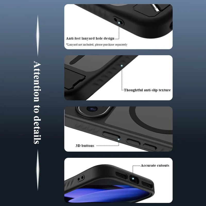 Google Pixel 10 Pro Dual Armor Case with Kickstand & MagSafe