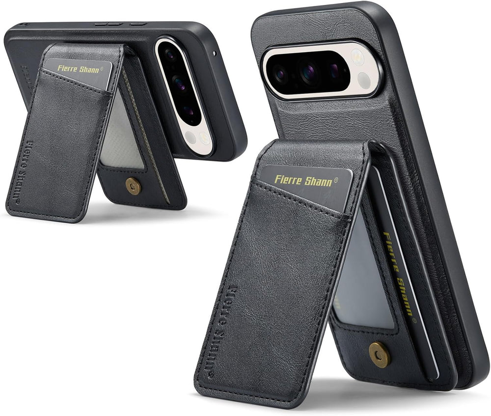 Google Pixel 10 Pro XL Magnetic Wallet Case with Stand & Card Slots